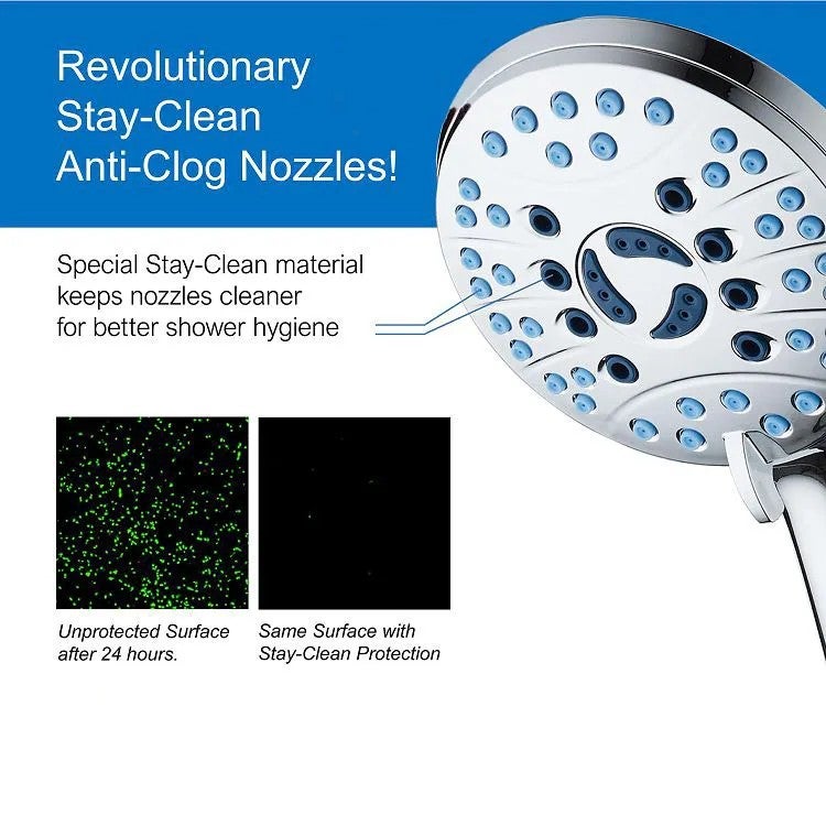 Bluejw Handheld Shower Head - High Pressure Stainless Steel Rainfall Shower, Portable Bathroom Sprayer - Image 4